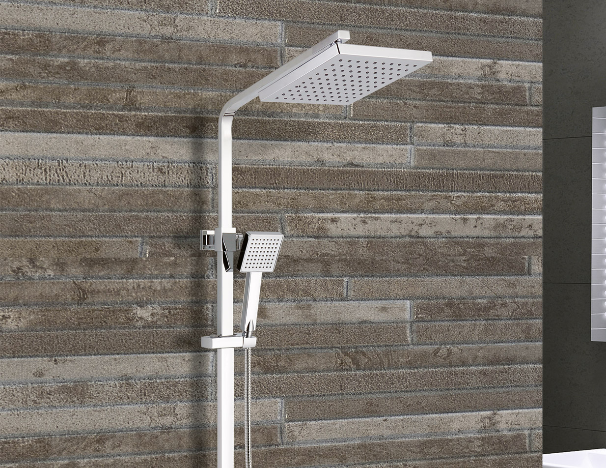 Click here to view / buy the SY-VM108-N Square Cool Touch Thermostatic Riser Shower